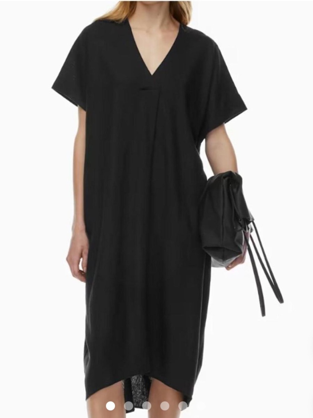 Aritzia Black Linen Dress